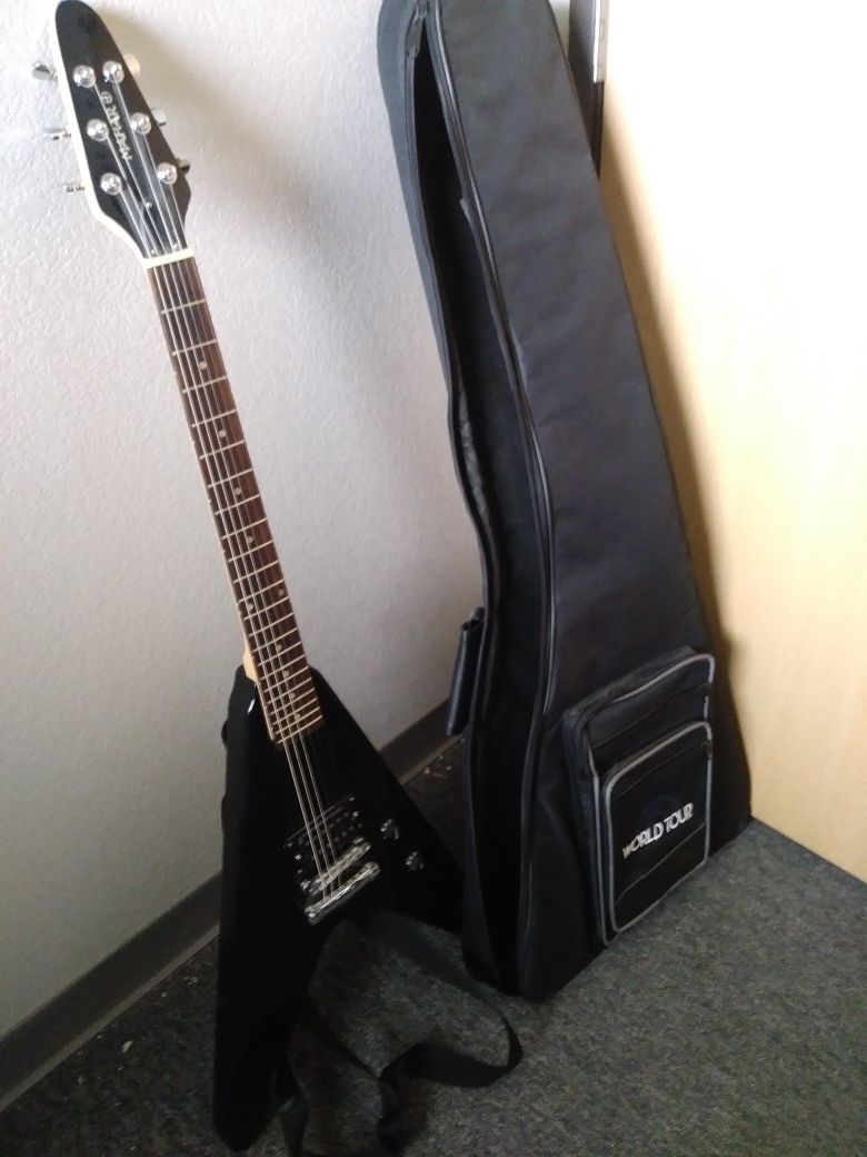 mahar electric guitar and case
