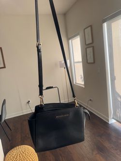 Michael Kors Black Leather Crossbody Bag