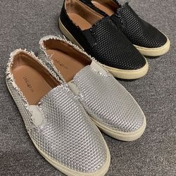 Silver & Black Woven Shoes 