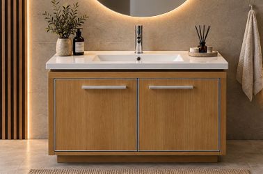 Modern Bathroom Vanity – 40”W x 19”D – White Sink