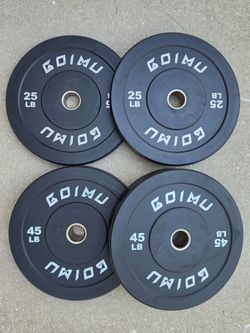 GOIMU Rubber Olympic Weight Plates 25s and 45s
