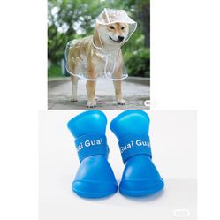 raincoat and rain boots for  dog#pet  supplies #dog #pet 