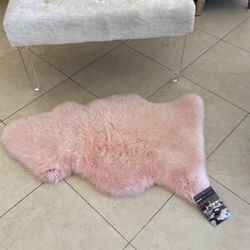 New Pink skin rug  