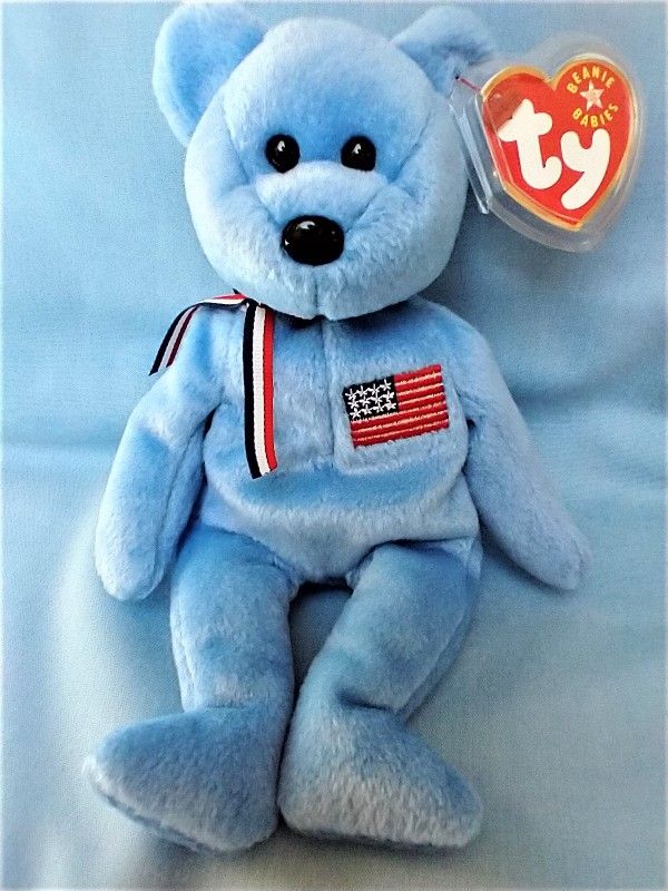 America beanie baby bear--