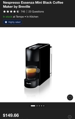 Nespresso Essenza Mini Black Coffee Maker by Breville