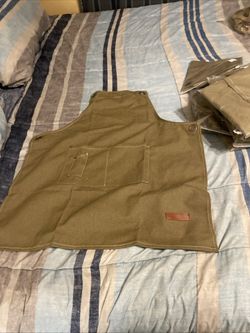 6 Pcs  Apron Adult 12 Army Green Color 