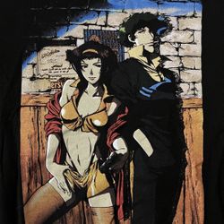 Cowboy Bebop Sunrise T-Shirt Size S Faye Valentine Spike Spiegel Anime Tee