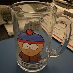NEW Vintage South Park Stan Mug Stein Glass