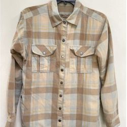 Prana organic cotton insulated corduroy snap shirt jacket xs new condition 