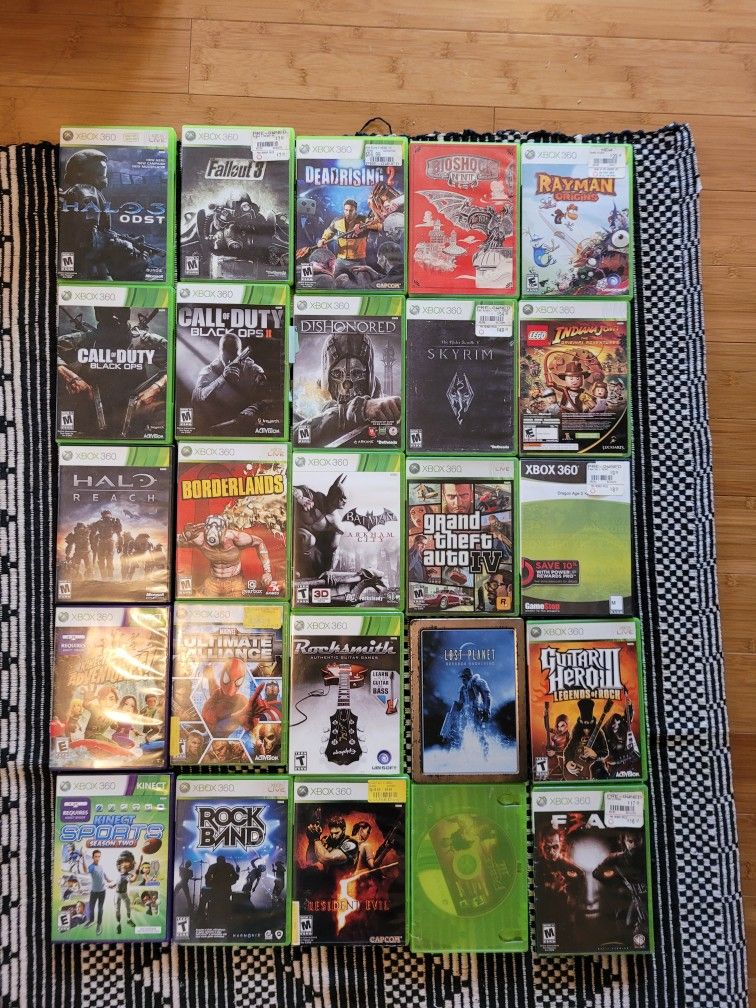 Xbox 360 Game Bundle + Accessories