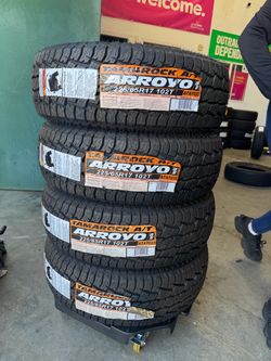225/65R17 Arroyo AT 4 Llantas nuevas instalada y balanceadas