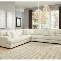 ⚡Ask 👉Sectional, Sofa, Couch, Loveseat, Living Room Set, Ottoman, Recliner, Chair, Sleeper. 

👉Zada Ivory 3-Piece Sectional