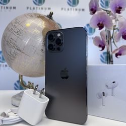 iPhone 12 Pro Max Black Color Unlocked 128Gb Like New With AirPods