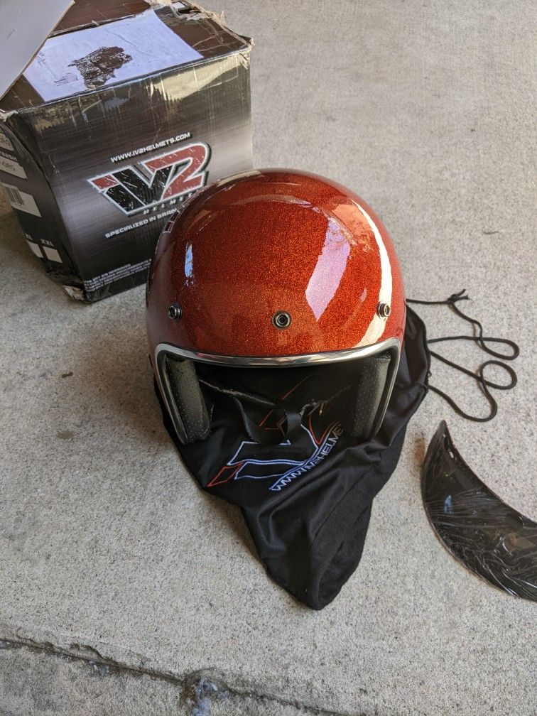 Motorcycle Scooter Moped Helmet Large New But Damaged