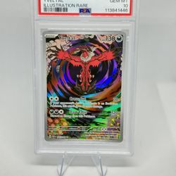 Pokemon 2023 SV Paradox Rift Yveltal Illustration Rare Card 205/182 PSA 10