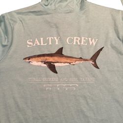 Salty Crew Men’s Teal Hoody Shark 