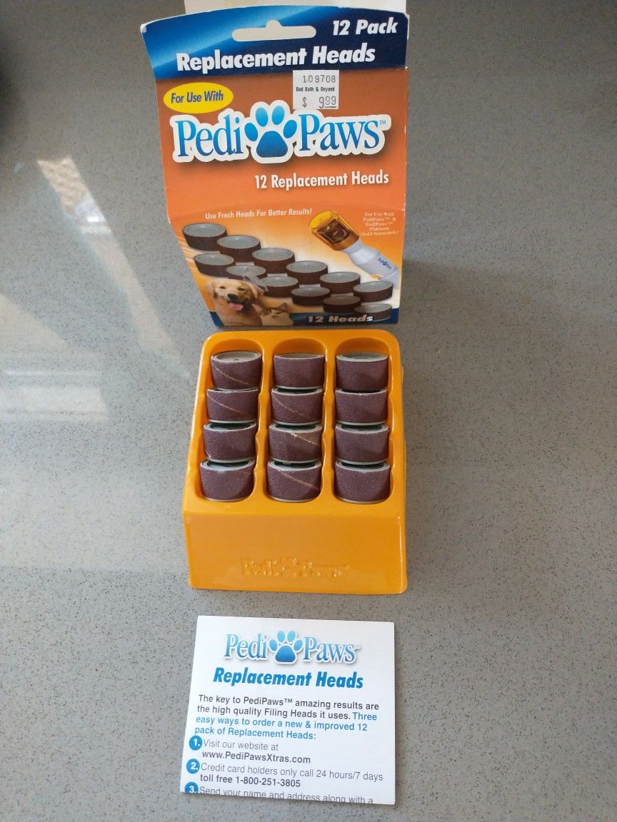 Pedi Paws 12 Pack Replacement Heads