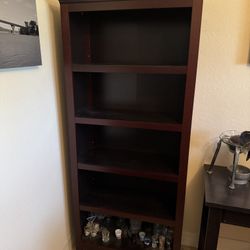 Set Of 2 Dark Brown Book Shelves 