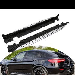 Side Steps Fit for Mercedes Benz GLC Coupe C(contact info removed)-2021 Running Board Nerf Bar Factory Style,black/silver