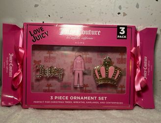 Juicy Couture ornament set of 3