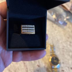 Movado Watch And Gold Ring With Diamonds