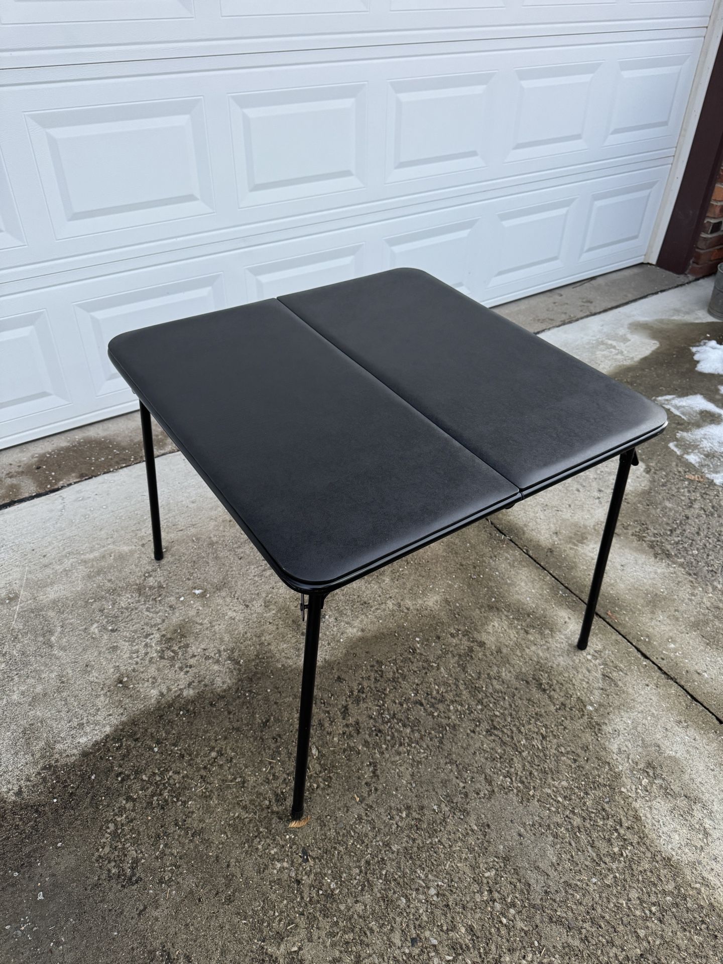 (3) NEW 34"x 34" Black Padded Folding Card Table $35 Firm