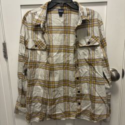 Women's Long-Sleeved Organic Cotton Midweight Fjord Flannel Shirt Style # 42405 size Meduim