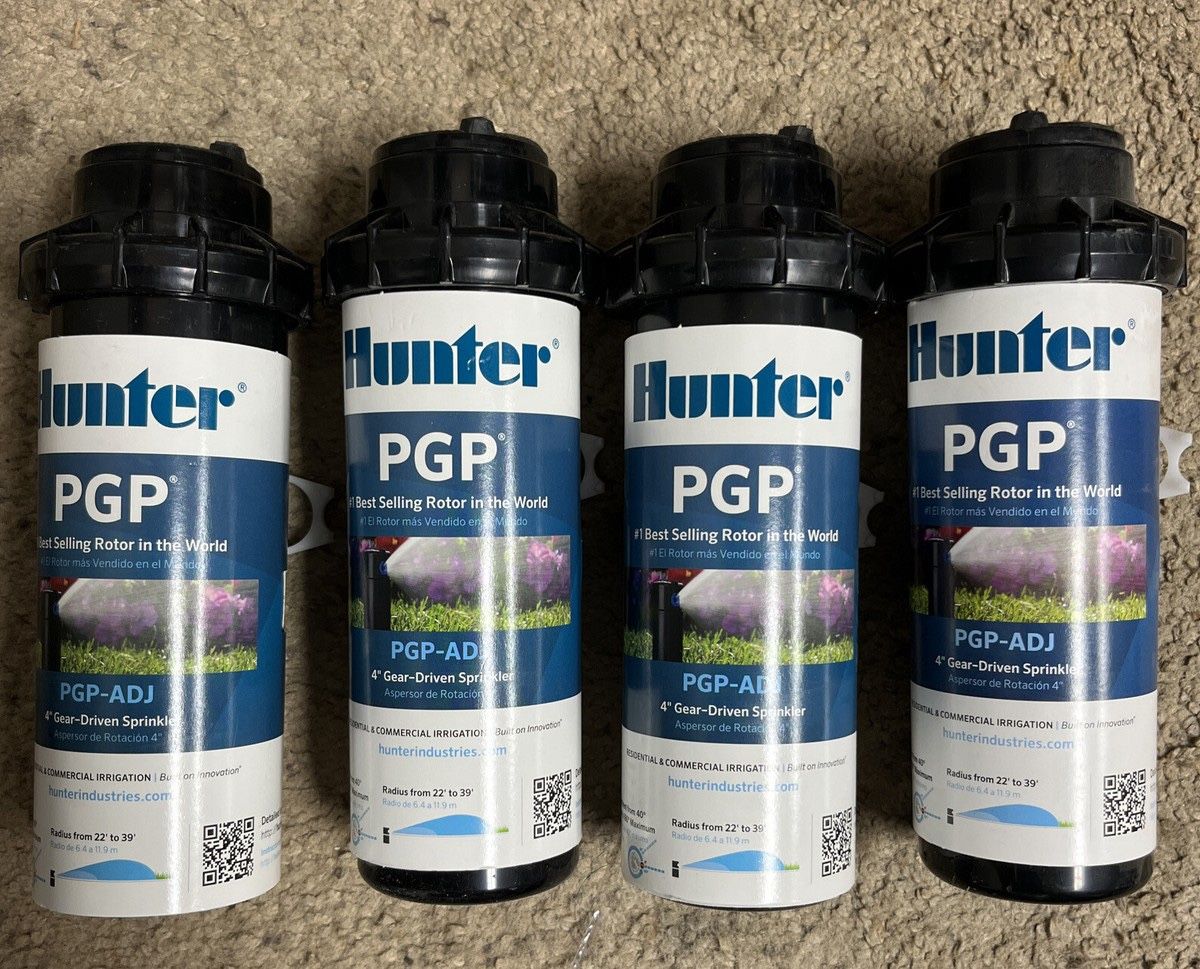 60 2 Packs avail. $10/ea Hunter 4” PGP Gear Drive Rotorary Sprinkler with 3 GPM Nozzle (-2 Pack)