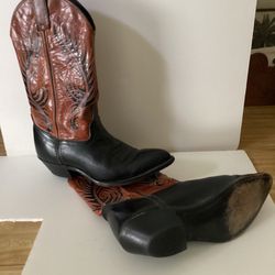 Code West Leather Cowboy Boots