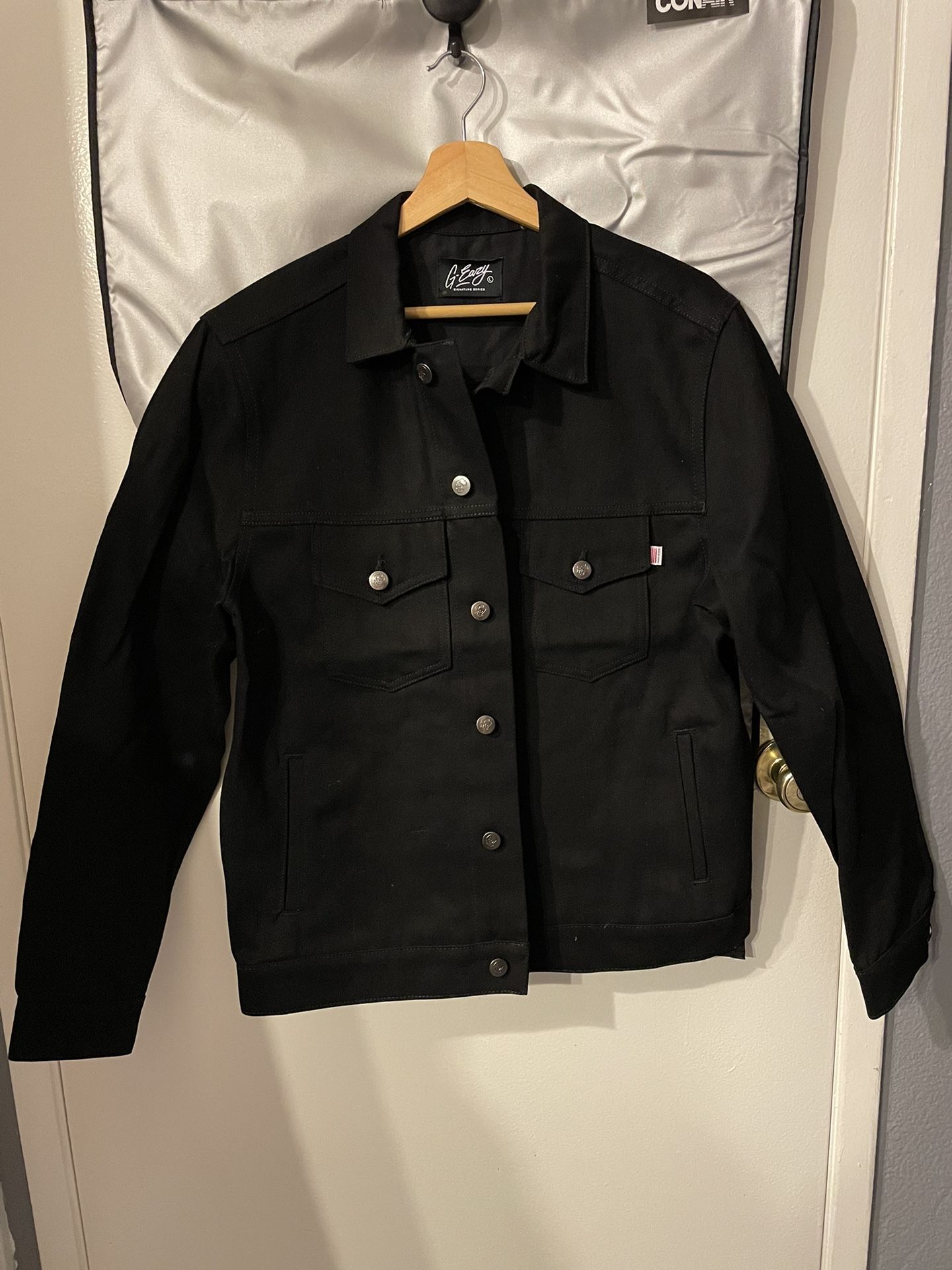 G-Eazy Signature Series Beautiful and Damned Denim Jacket Black Size Large NWOT