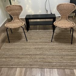 IKEA New Chairs Complete, Tv Stand, Matching Rug 