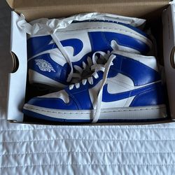 Jordan 1 Mid Kentucky Blue Women 8 Men 6.5
