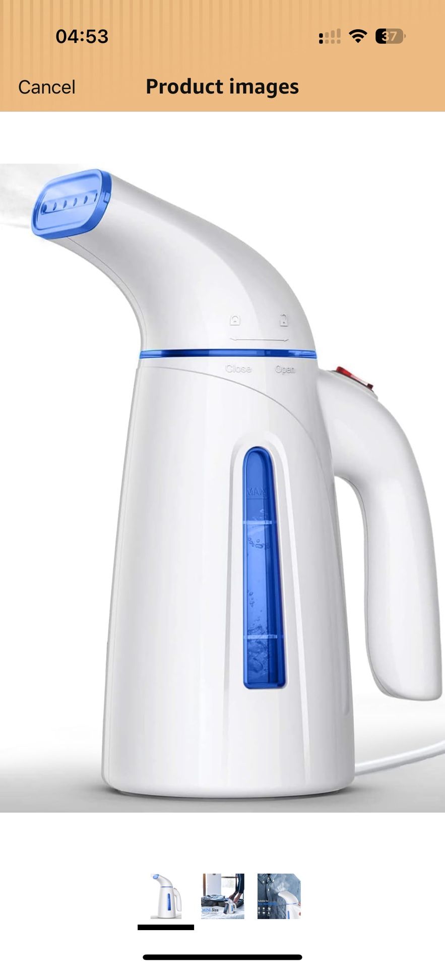 Steamer for Clothes,Portable Handheld Travel Steamer,300ml Large Capacity,950W,30 Second Fast Heat Up Garment Steamer (light blue)