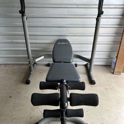 Bench And Squat Rack With Adjustable Bench 