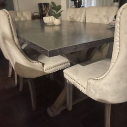 Metal Top Dinning Table (chairs Not Included)