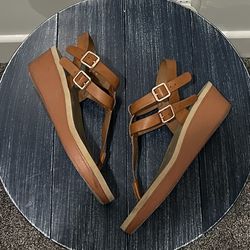 Brown Wedge Sandals