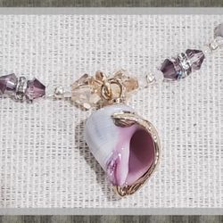 Gold Dipped Sea Shell Beaded Ankle Bracelet 