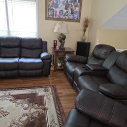 Leather Sofa Coffee And End Tables For Sale 
