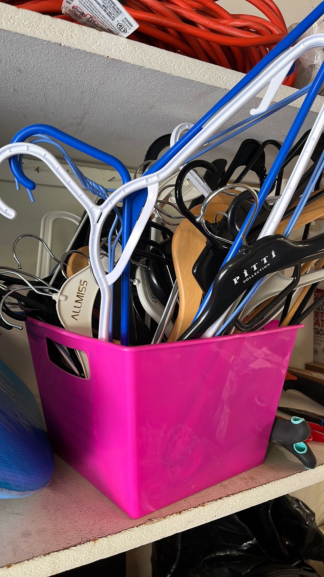 Plastic And Wooden hangers