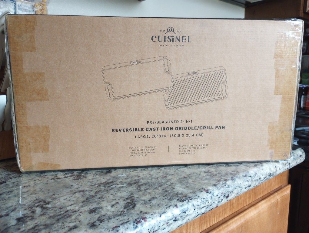Cuisinel Cast Iron Reversible Griddle/Grill Pan