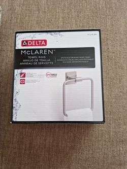 Delta Mclaren Spotshield Brushed Nickel Wall mount Single Towel Ring