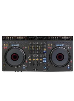 AlphaTheta DDJ-GRV6, a 4-channel DJ controller designed for use with rekordbox and Serato DJ Pro.