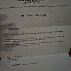 Bernie & Phyl's Certificate.