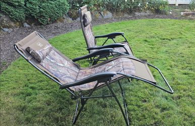 Oversized Recliner Zero Gravity Camping Chair, 2 Pack