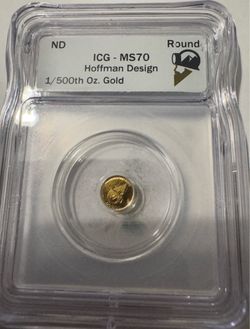 ICG MS70 Hoffman Design 1/500th oz Gold Round