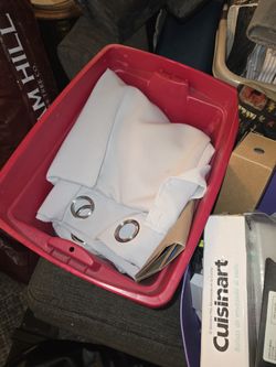 Blackout Curtains White Long