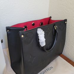 Black Monogram Empreinte Leather Tote Bag 