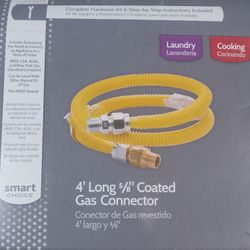 New Smart Choice ProCoat Gas Range Connector 4' x 5/8"
