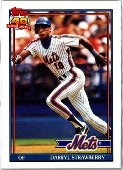 Topps Darryl Strawberry Mets Baseball Card