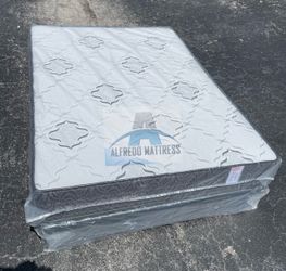 NEW FULL SIZE 54x75” MATTRESS AND BOX SPRING-2pcs